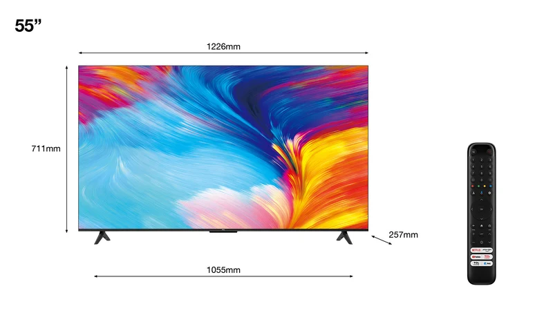 TCL P635 Smart TV 55 pollici 4K Ultra HD Google TV WiFi Bluetooth HDR10