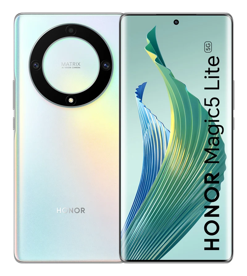 Honor Magic5 Lite Smartphone 6.67" 5G 8GB 256GB 64MP Fotocamera Titanium Silver