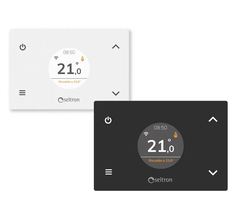 Cronotermostato Settimanale Wi-Fi SEITRON Wi-Time wireless Bianco o Nero - Novita' Nera
