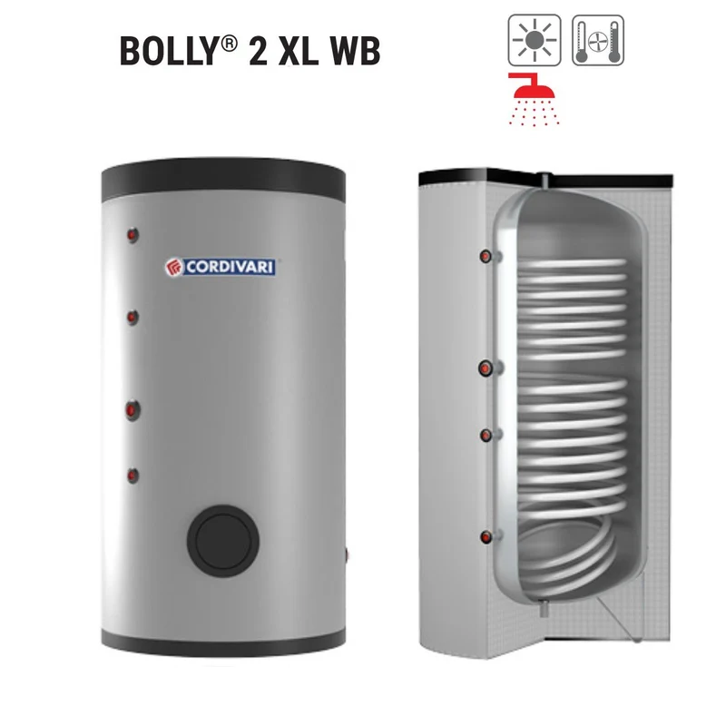 Bollitore Polywarm Cordivari Modello BOLLY XL WB 500 Per Produzione Di ACS Con 2 Scambiatori Fissi