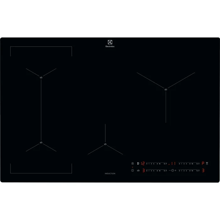 Electrolux EIS82449C Piano Cottura Induzione 80cm 4 Fornelli Nero da Incasso