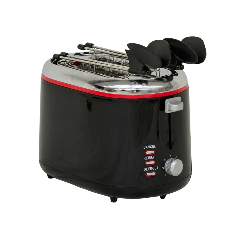 Ardes AR1T25 Tostapane 850W 2 Fette Nero e Acciaio Inox 7 Livelli di Doratura