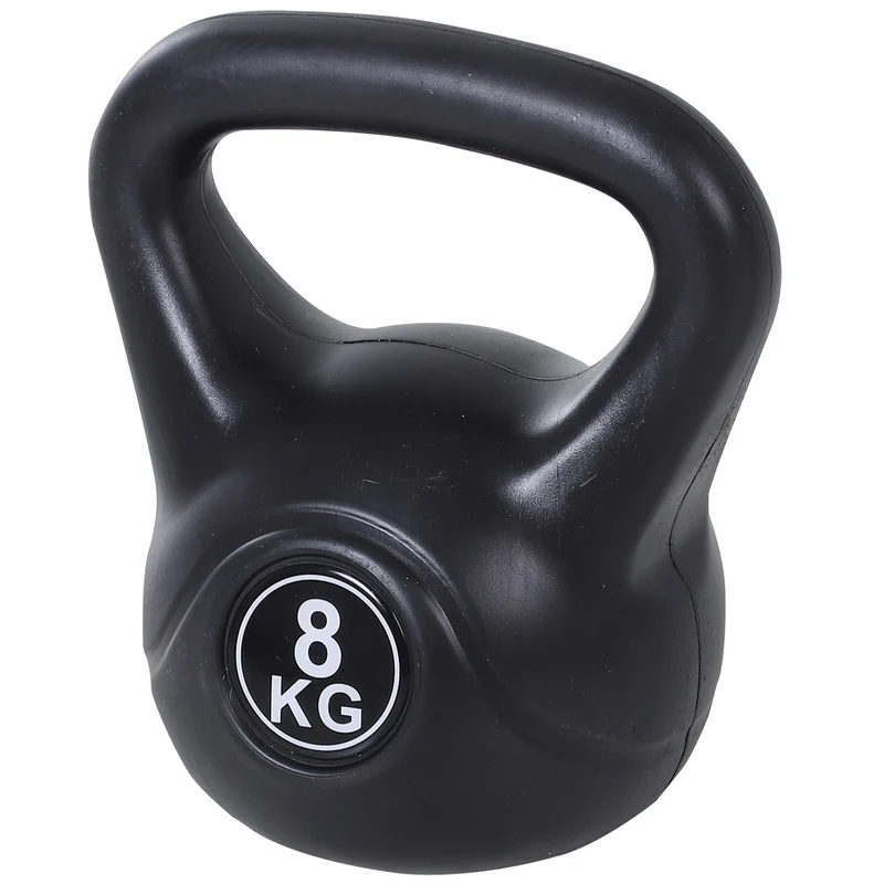 Easycomfort Kettlebell da 8 kg per Sport e Fitness in PVC con Sabbia e Maniglia Liscia Anti-Sfregamento