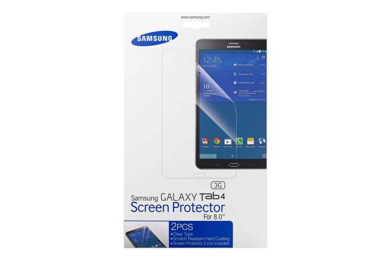 Samsung Protezione Schermo Trasparente per Galaxy Tab 4 8.0 - 2 pezzi, Facile da Applicare