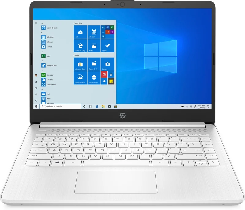 HP 14s-dq0060nl Notebook 14" HD Celeron N4020 4GB RAM 64GB eMMC Windows 11 Bianco
