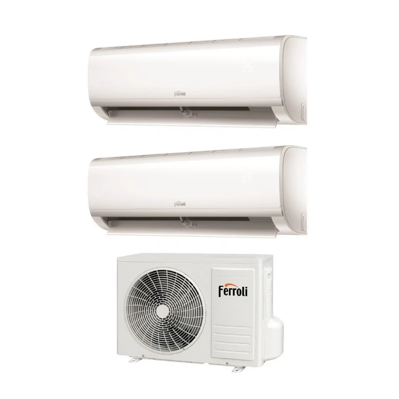 AREA OCCASIONI Climatizzatore Condizionatore Ferroli Dual Split Inverter Serie AMBRA M 9+12 con 18-2 R-32 Wi-Fi Integrato 9000+12000 - Novità AO932