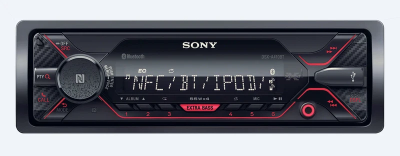 Sony DSX-A410BT Autoradio Bluetooth 55W USB 1 DIN con Display LCD