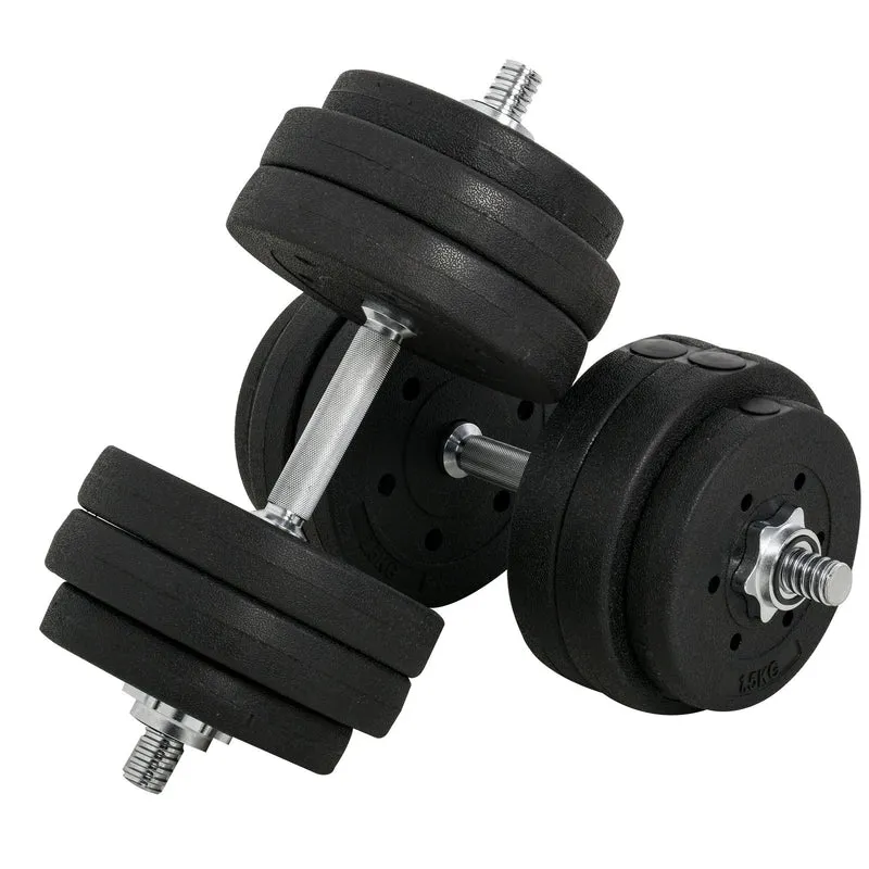 Easycomfort Set Manubri Palestra 30kg (8x2.5kg, 4x1.5kg), Pesi Palestra con 12 Dischi da 1.5kg, 2.5kg, ?25mm, per Allenamento a Casa