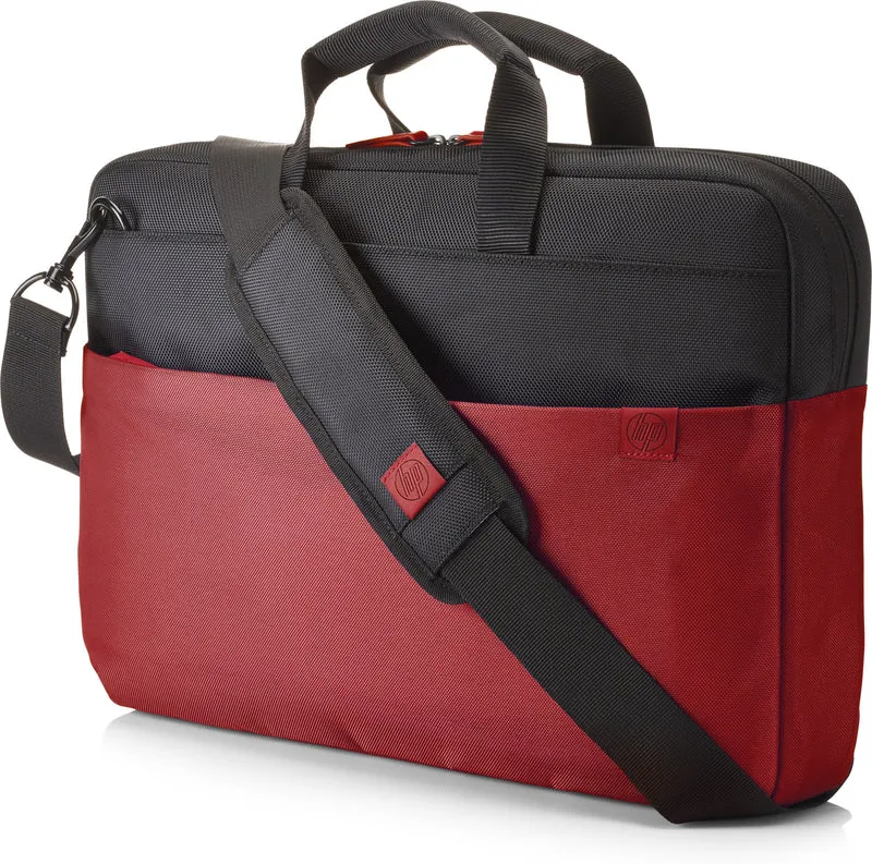 HP Valigetta Ventiquattrore 15.6" Convertibile Nero e Rosso con Tracolla e Tasca