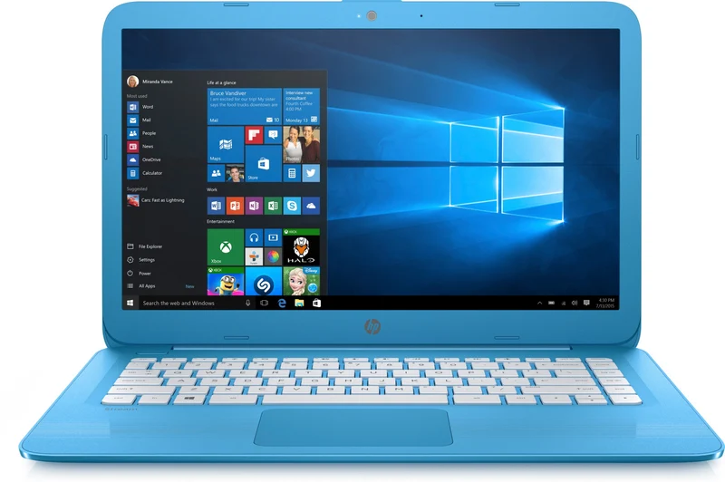 HP Stream 14 Notebook Celeron N3060 4GB 32GB eMMC Windows 10 Blu Leggero