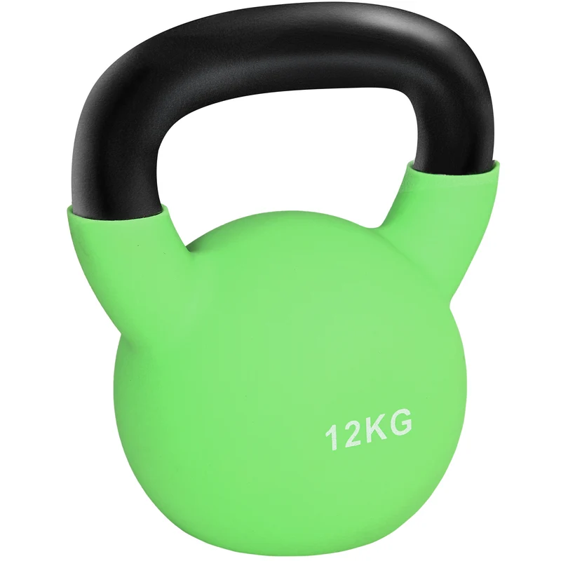 Easycomfort Kettlebell 12 kg per Allenamento Spalle e Bicipiti, in Metallo e Gomma, 20x13x23 cm, Verde