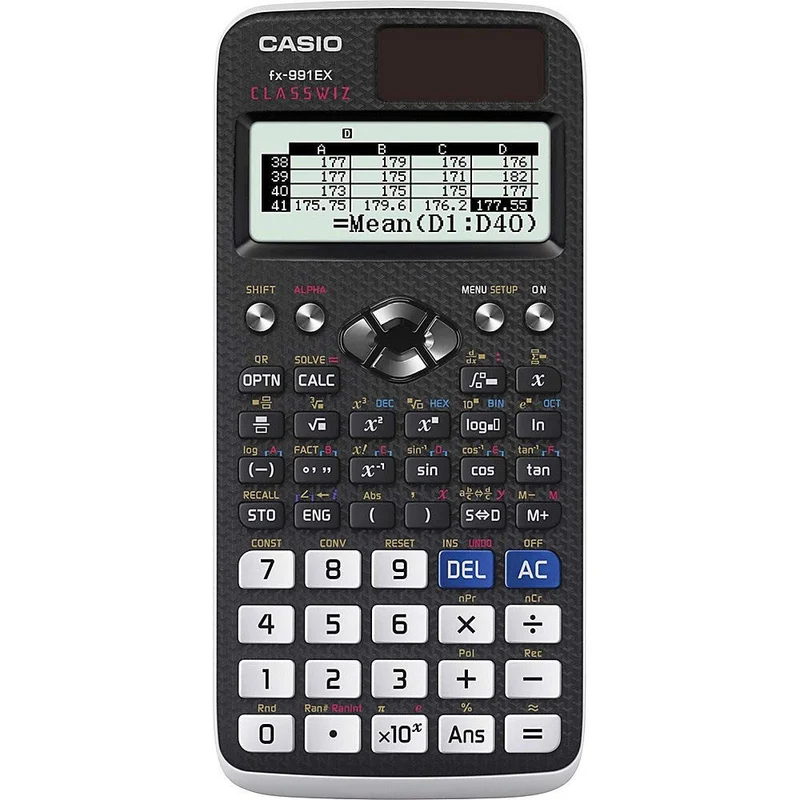 Casio FX-991EX Calcolatrice Scientifica 552 Funzioni per Scuola Secondaria Nero Bianco