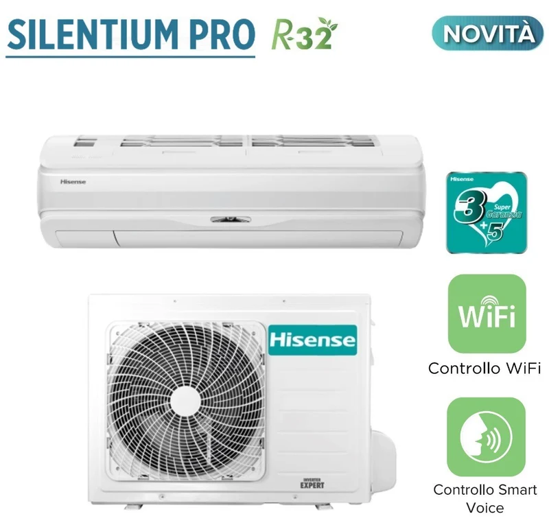 AREA OCCASIONI climatizzatore condizionatore Hisense inverter serie SILENTIUM PRO 9000 btu QD25XU00G r-32 wi-fi integrato classe A+++